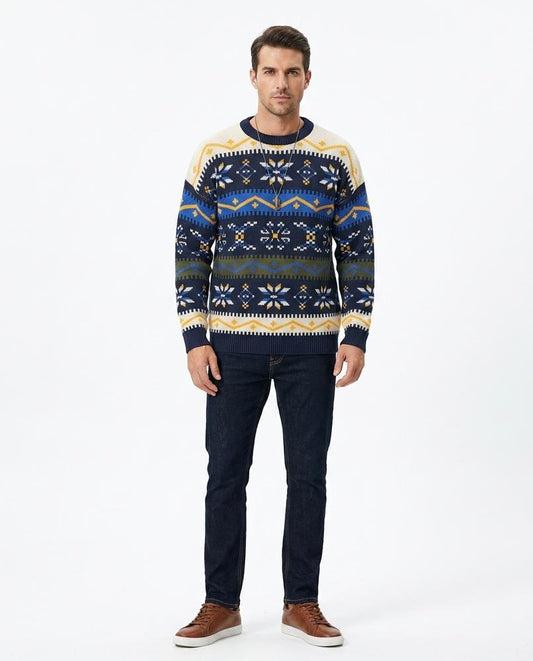 Ulla Fashion - Lolev | Gemustert Gestrickt Pullover Herren