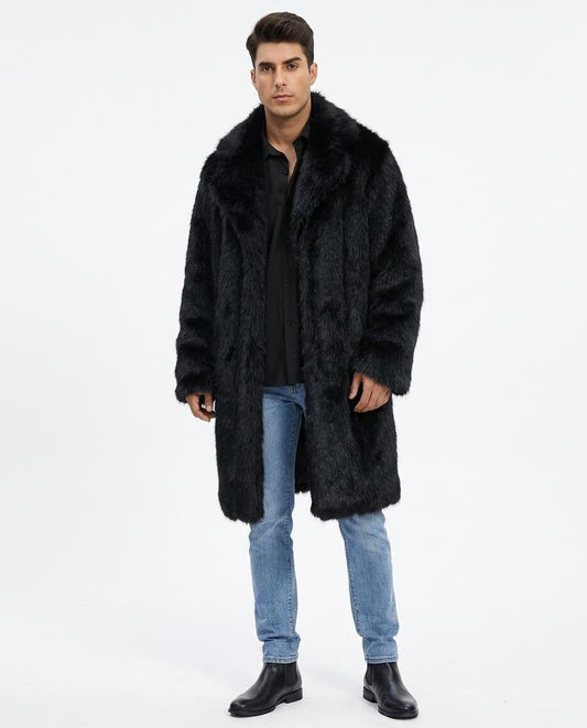 Ulla Fashion - Mivel | Langer Fellimitat Mantel Herren