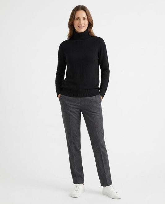 Ulla Fashion - Carel | Feinstrick Unifarben Rollkragenpullover Unisex
