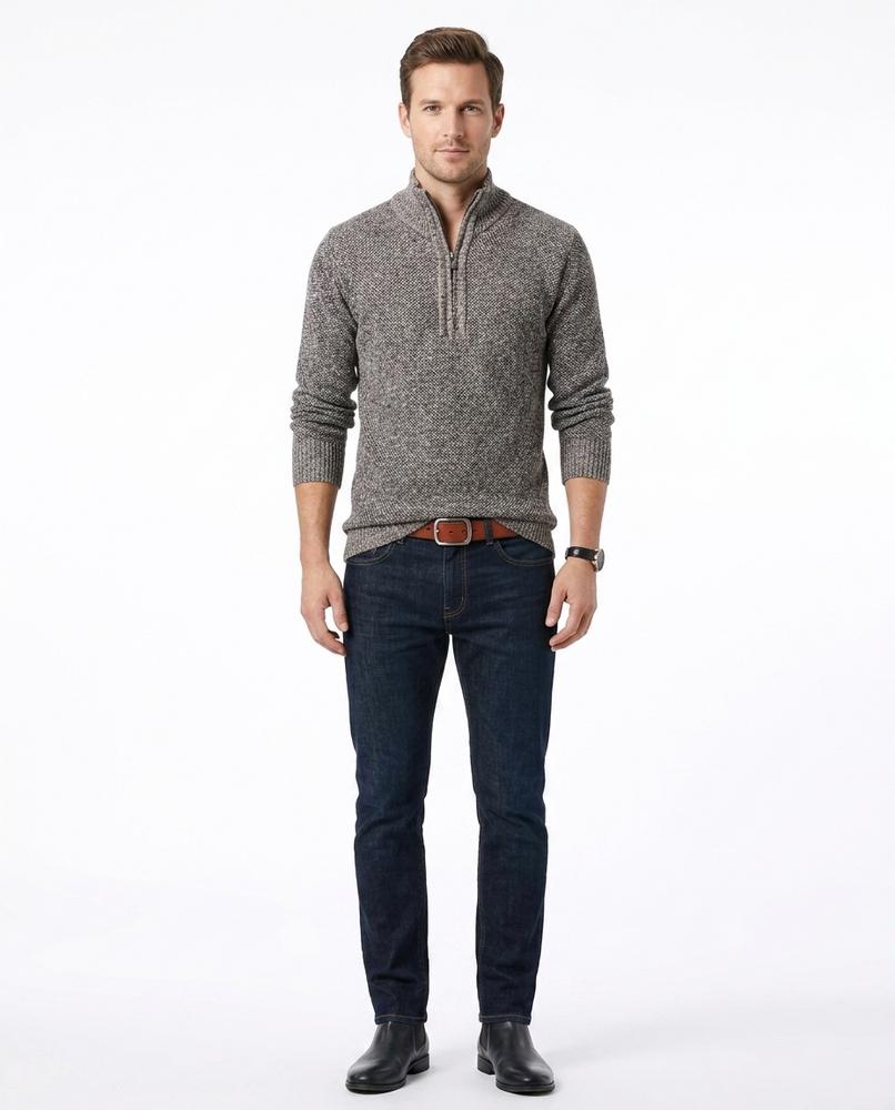 Ulla Fashion - Vahal | Strukturiert Meliert Pullover Herren