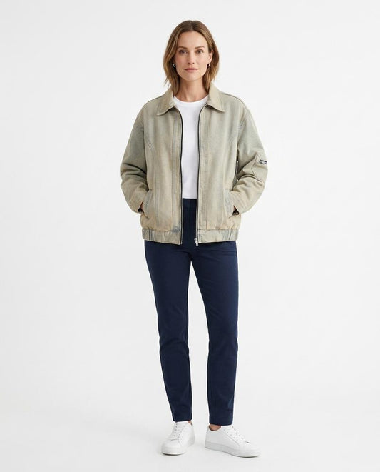 Ulla Fashion - Yehul | Verwaschen Weit Geschnitten Jacke Unisex