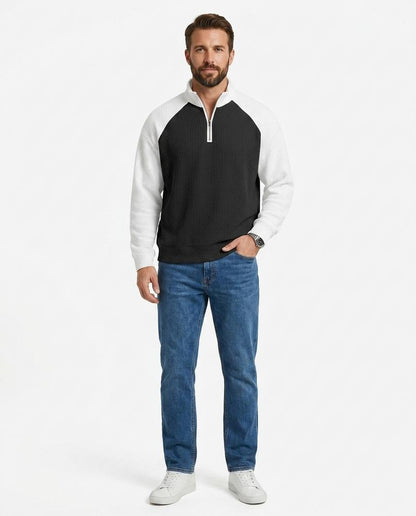 Ulla Fashion - Devut | Strukturiert Zweifarbig Sweatshirt Herren