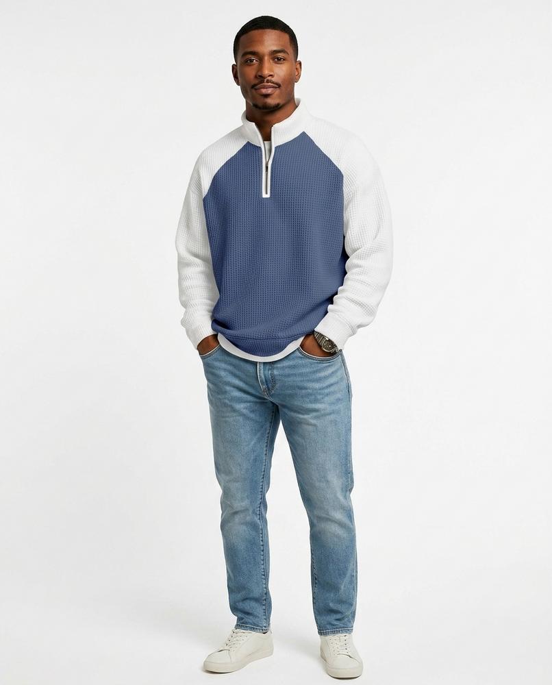 Ulla Fashion - Devut | Strukturiert Zweifarbig Sweatshirt Herren