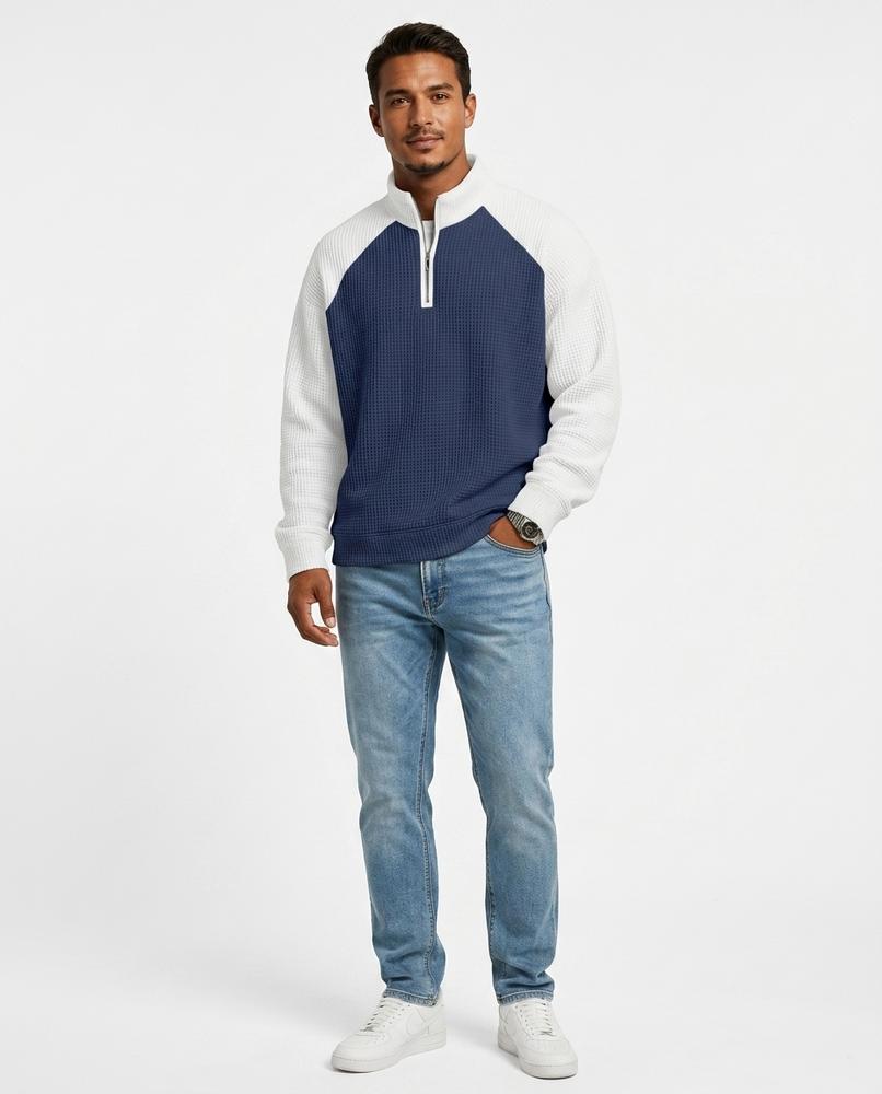 Ulla Fashion - Devut | Strukturiert Zweifarbig Sweatshirt Herren