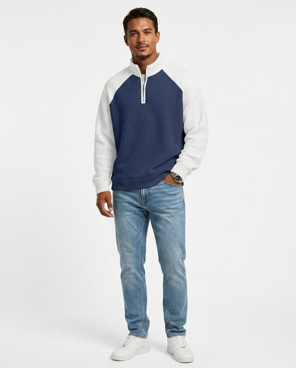 Ulla Fashion - Devut | Strukturiert Zweifarbig Sweatshirt Herren