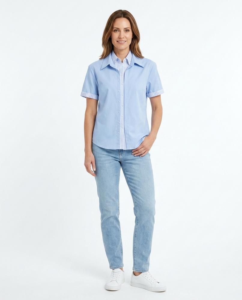 Ulla Fashion - Lanel | Doppellagiges Kurzärmliges Hemd Herren