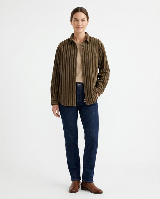 Ulla Fashion - Kakuk | Gestreift Langärmlig Hemd Unisex