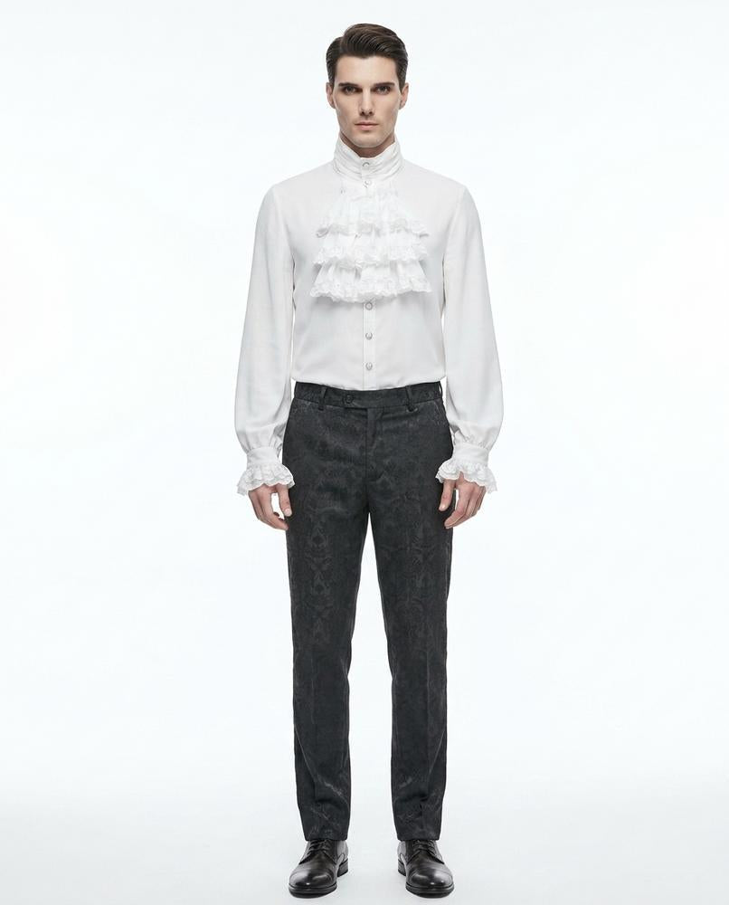 Ulla Fashion - Aenet | Langärmliges Gerüschtes Hemd Herren