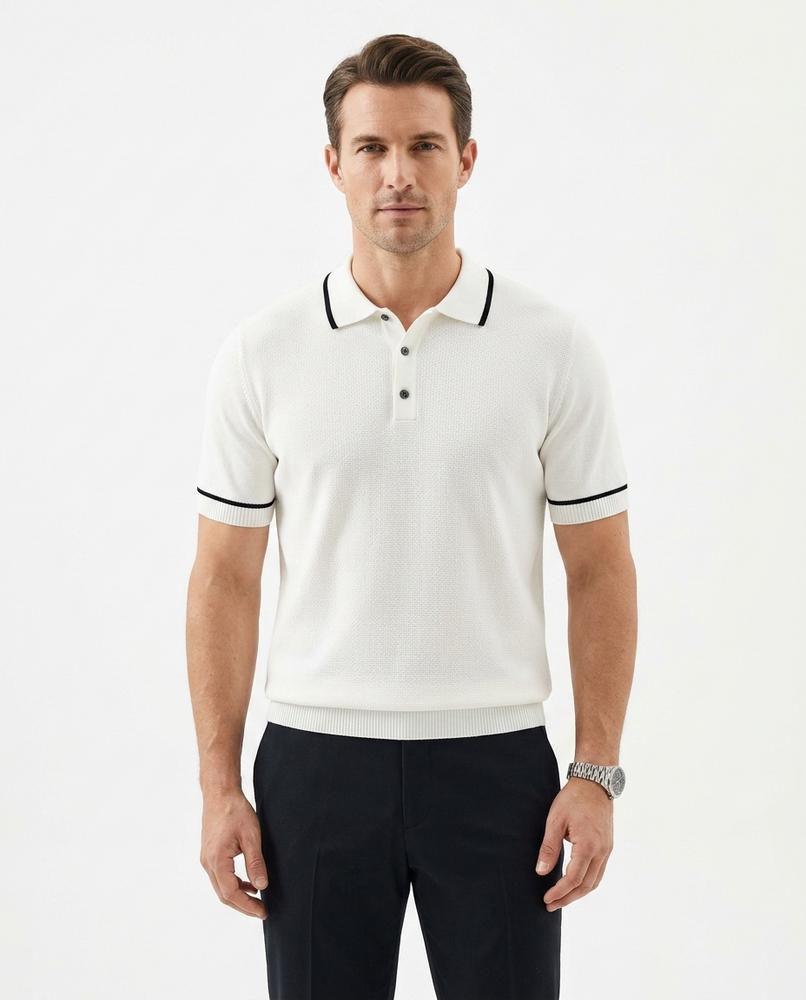 Ulla Fashion - Vipik | Kurzärmliges Feingestricktes Shirt Herren