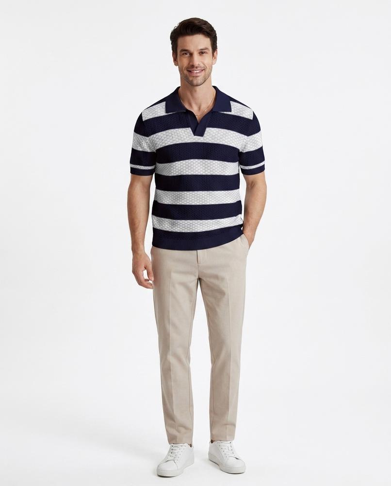 Ulla Fashion - Tumev | Gestreiftes Strukturiertes Shirt Herren