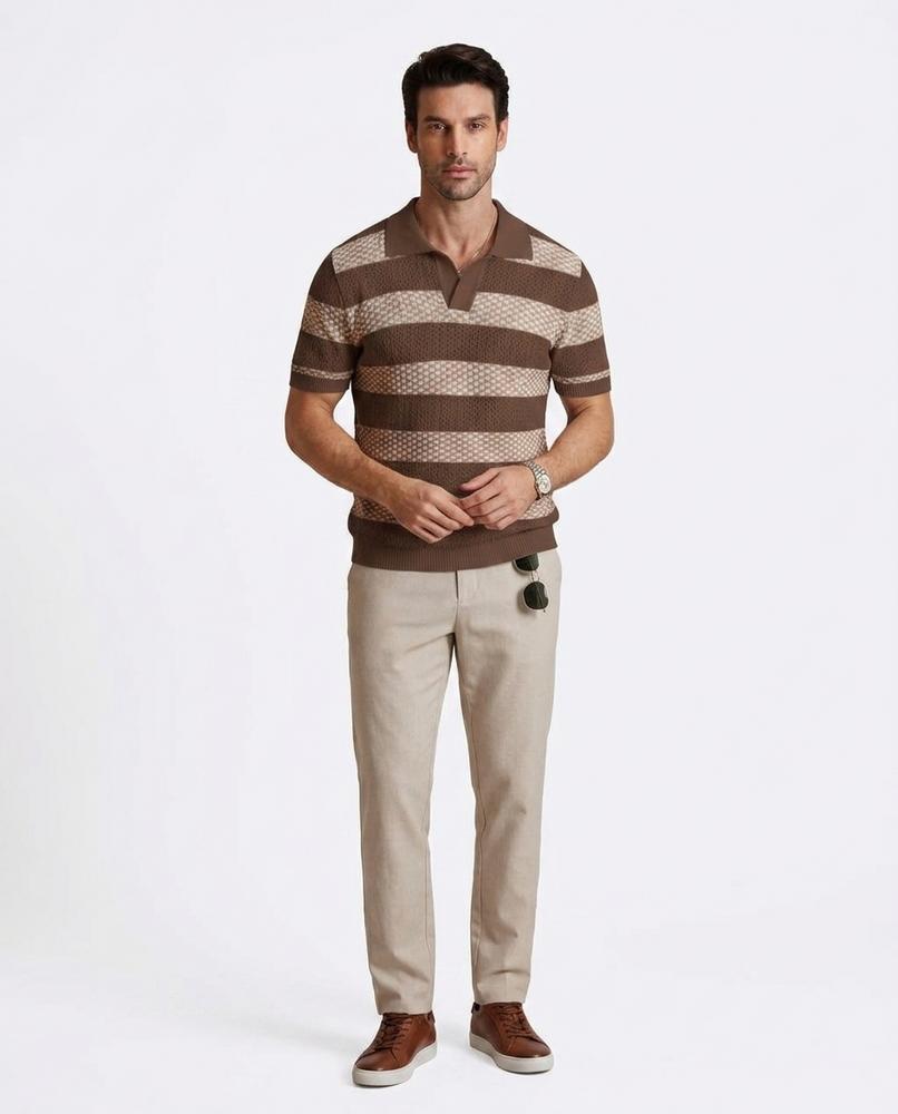 Ulla Fashion - Tumev | Gestreiftes Strukturiertes Shirt Herren