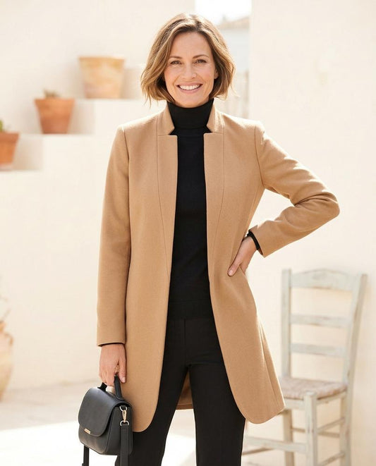 Ulla Fashion - Zasin | Verschlusslos Tailliert Mantel Damen